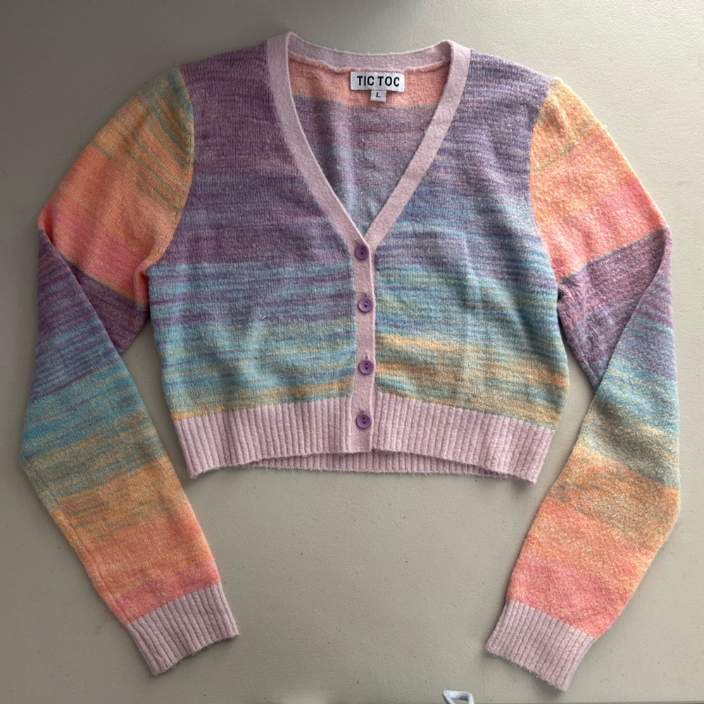 Rainbow Tic Toc Cardigan